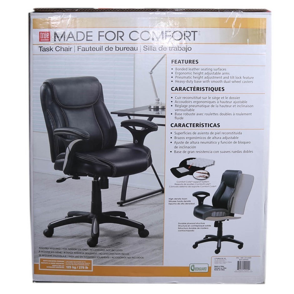 TRUE INNOVATIONS Office Task Chair, Mobile, Gas Lift. (SNCC65622
