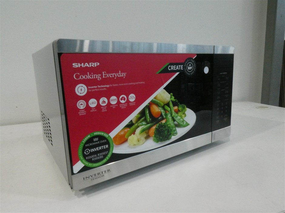 Sharp 1200W Inverter Microwave S/Steel (R395EST) Auction (0164
