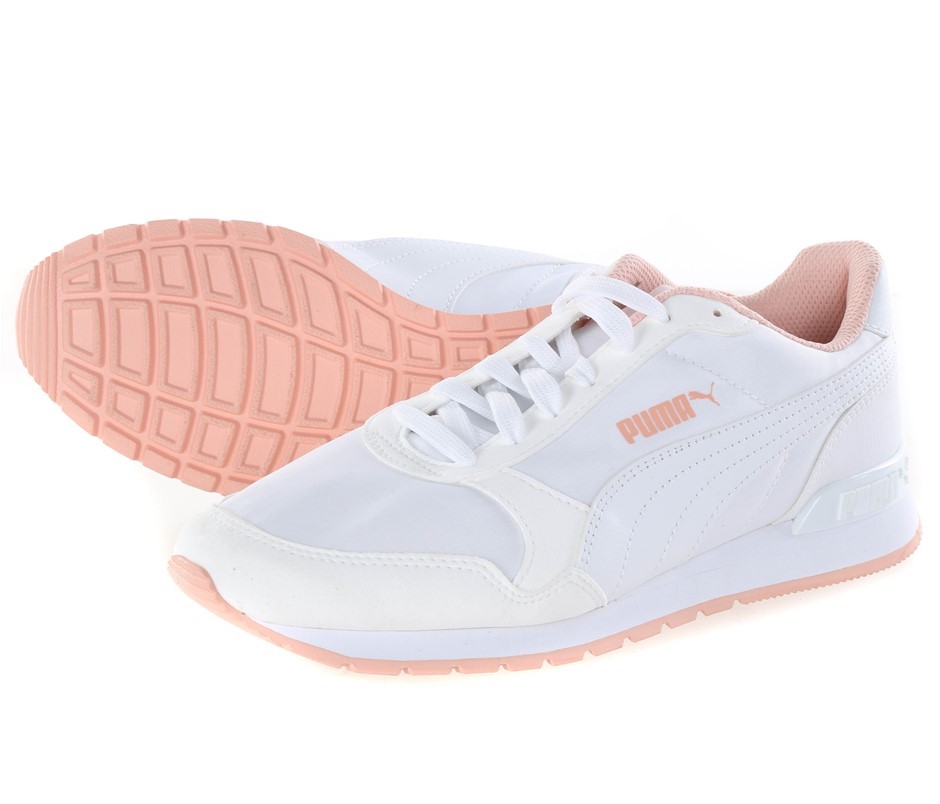 PUMA Ladie`s Soft Foam Sneakers, UK Size 4.5, White/Peach. N.B. Has