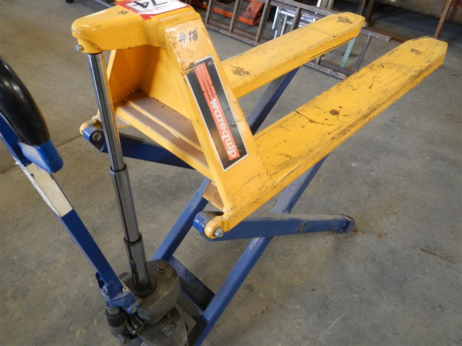 Warequip high lift pallet jack, 1000kg capacity. Auction (00743017395