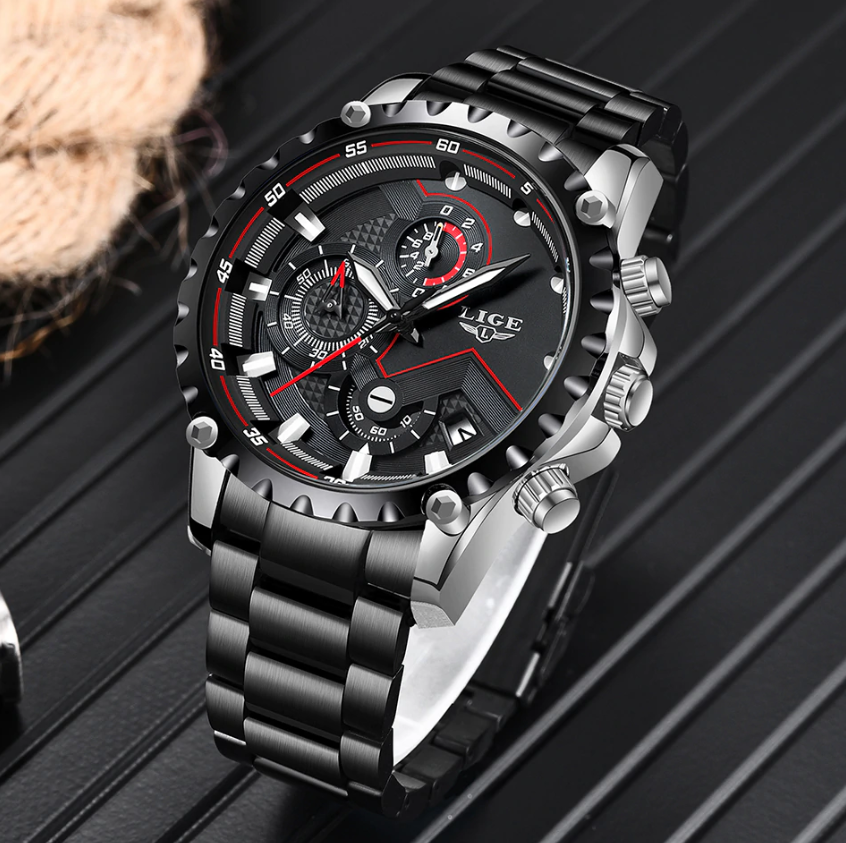 LIGE Men Sport Fashion Quartz Chronograph Water Resistant Watch Lige 9821 Auction 0003 1309833 Grays Australia