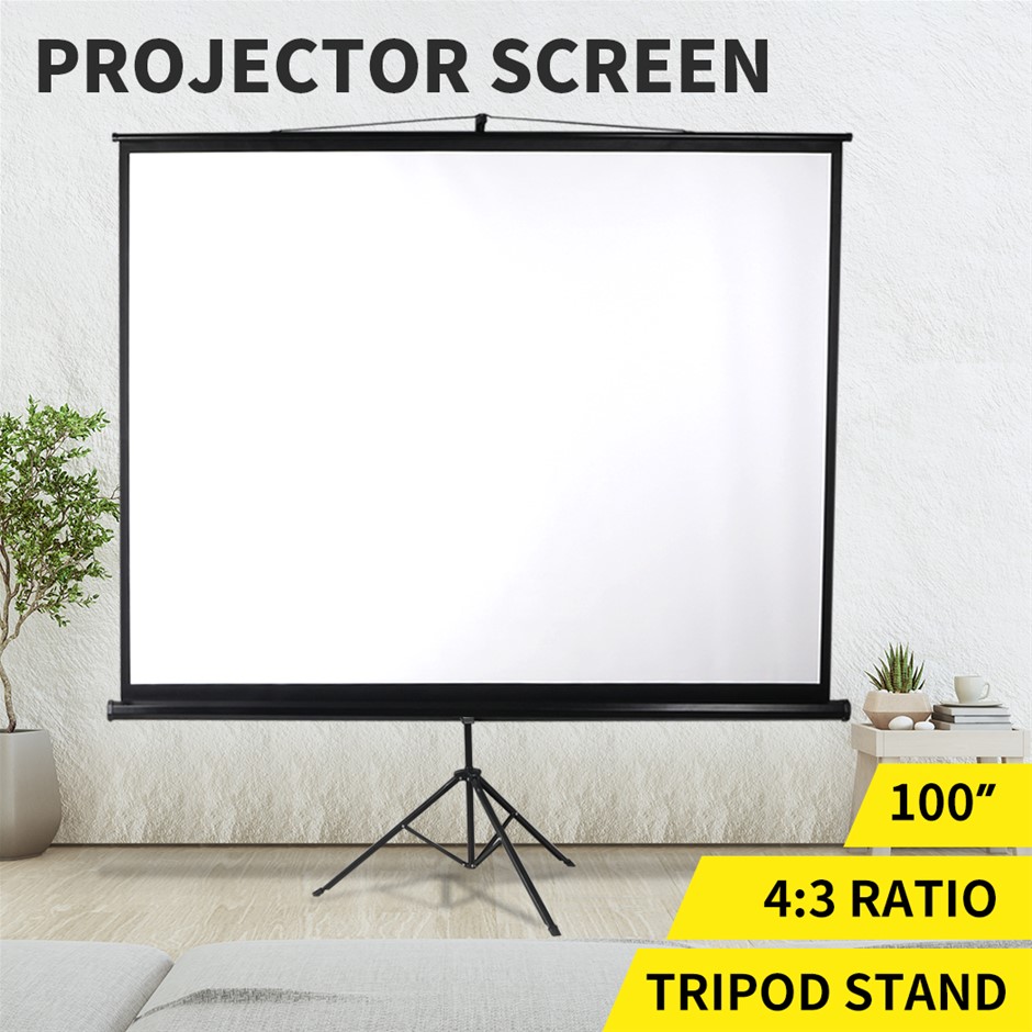 Buy 100 Inch Projector Screen Tripod Stand Pull Down Outdoor Screens ...