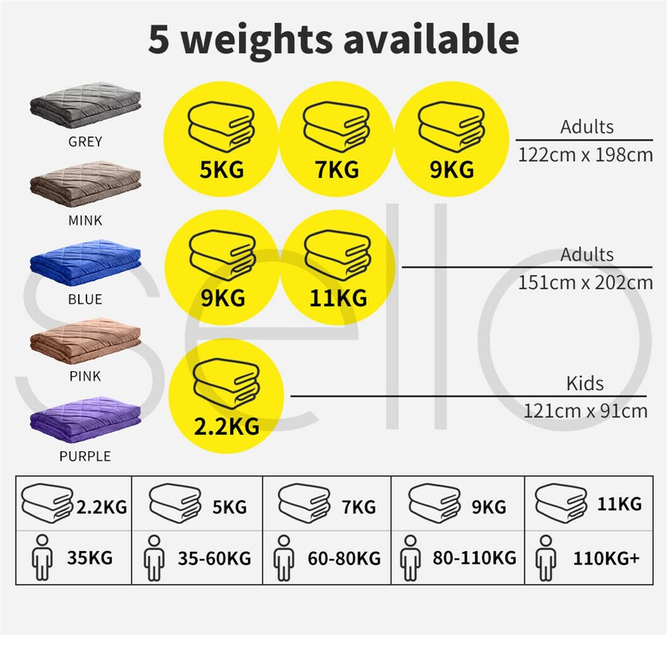 Buy DreamZ 7KG Anti Anxiety Weighted Blanket Gravity Blankets Mink