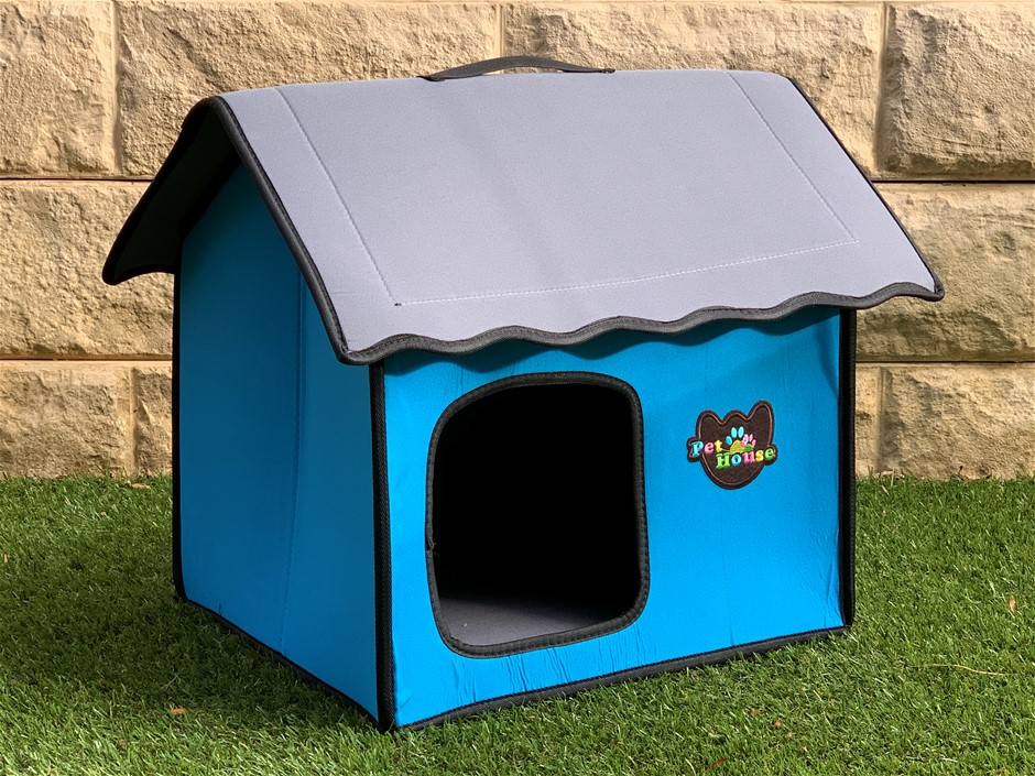Indoor dog/cat house Large (46cm x 40cm x 47cm) Aqua Auction (00722182174) Grays Australia