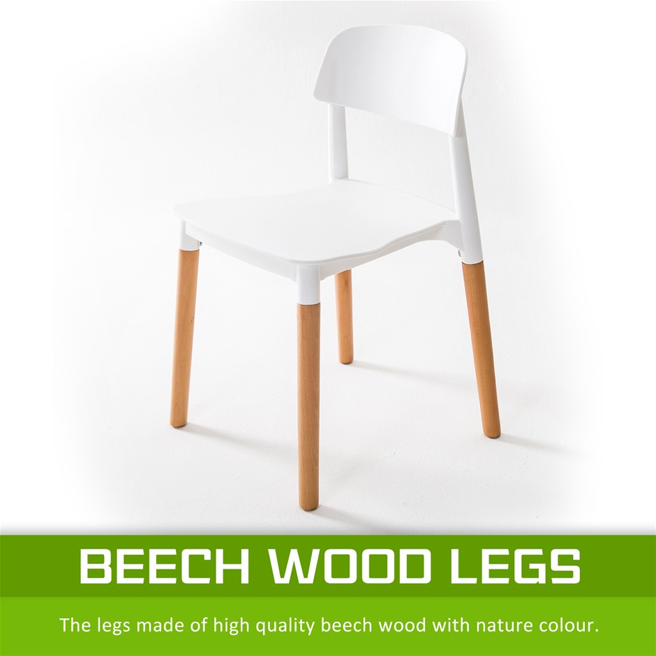 Buy 4X Belloch Stackable Dining Chair WHITE Grays Australia