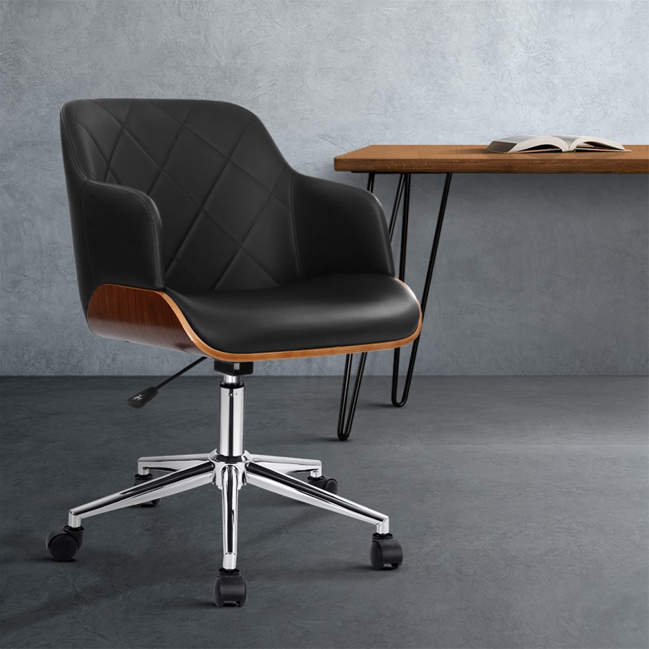 Artiss Wooden Office Chair Computer PU L