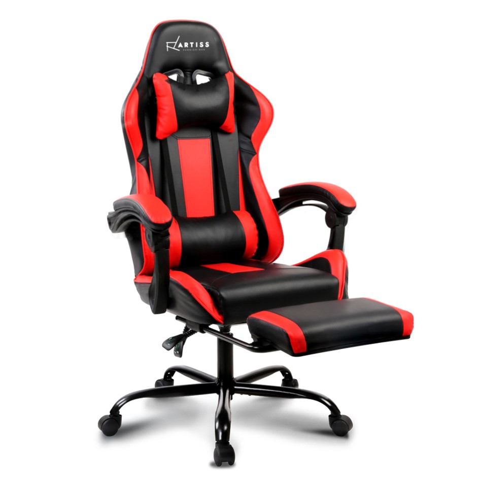 Buy Artiss Gaming Chair Office Computer Seating Racing PU Leather Black