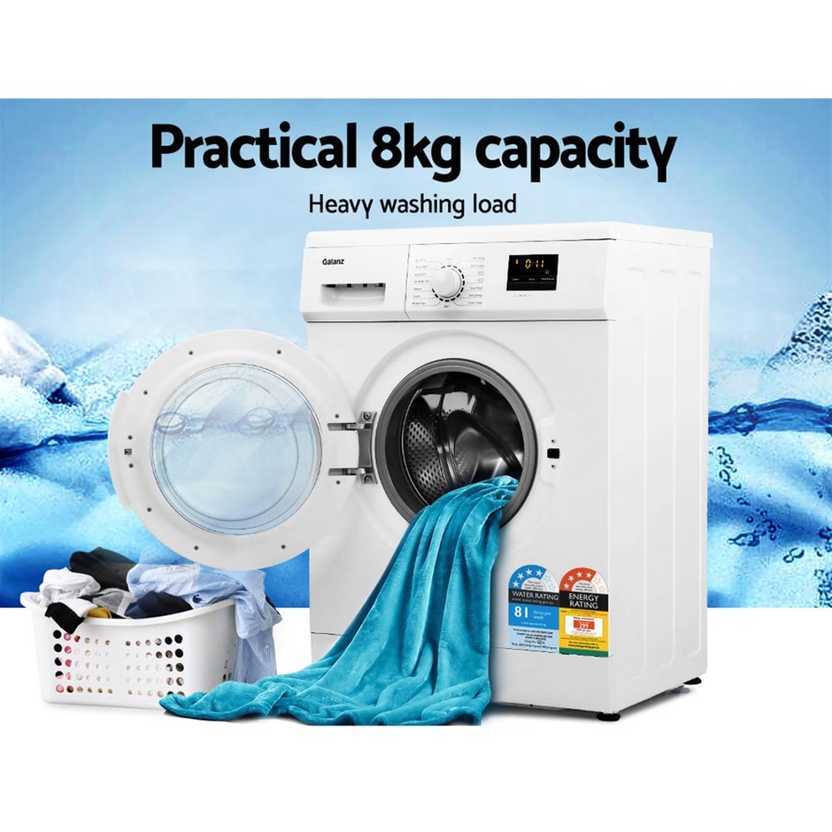 Buy Devanti 8kg Front Load Washing Machine Quick Wash 24h Delay Start