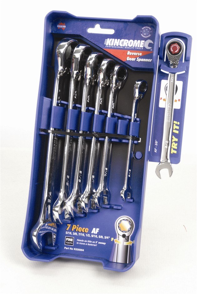 Kincrome Reverse Gear Spanner Set 7 Piec