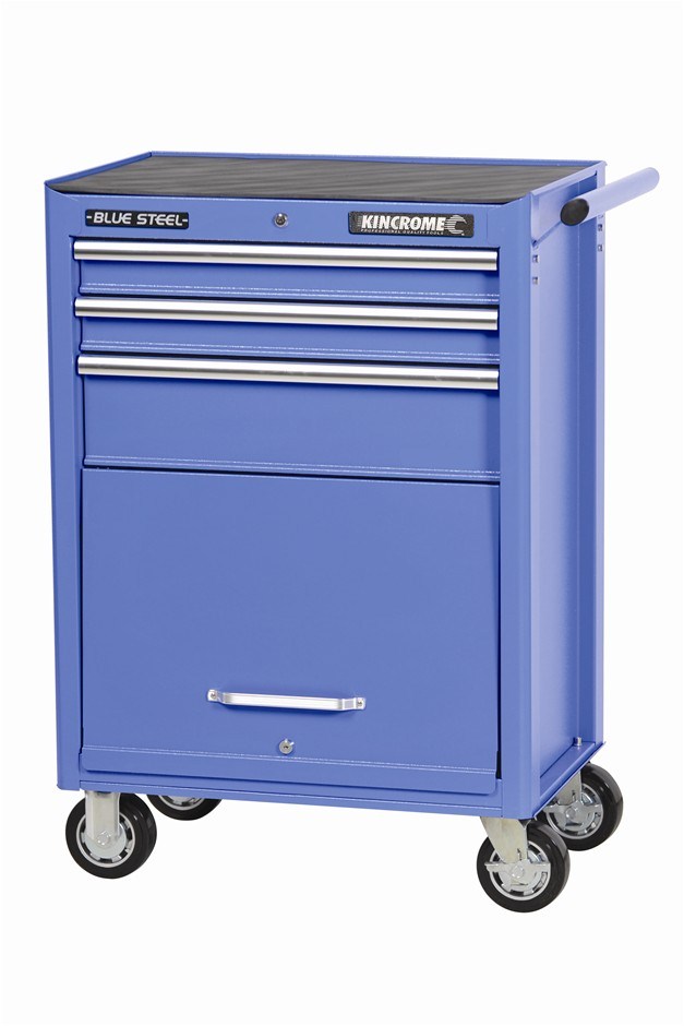 Kincrome Tool Trolley 3 Drawer Blue Stee