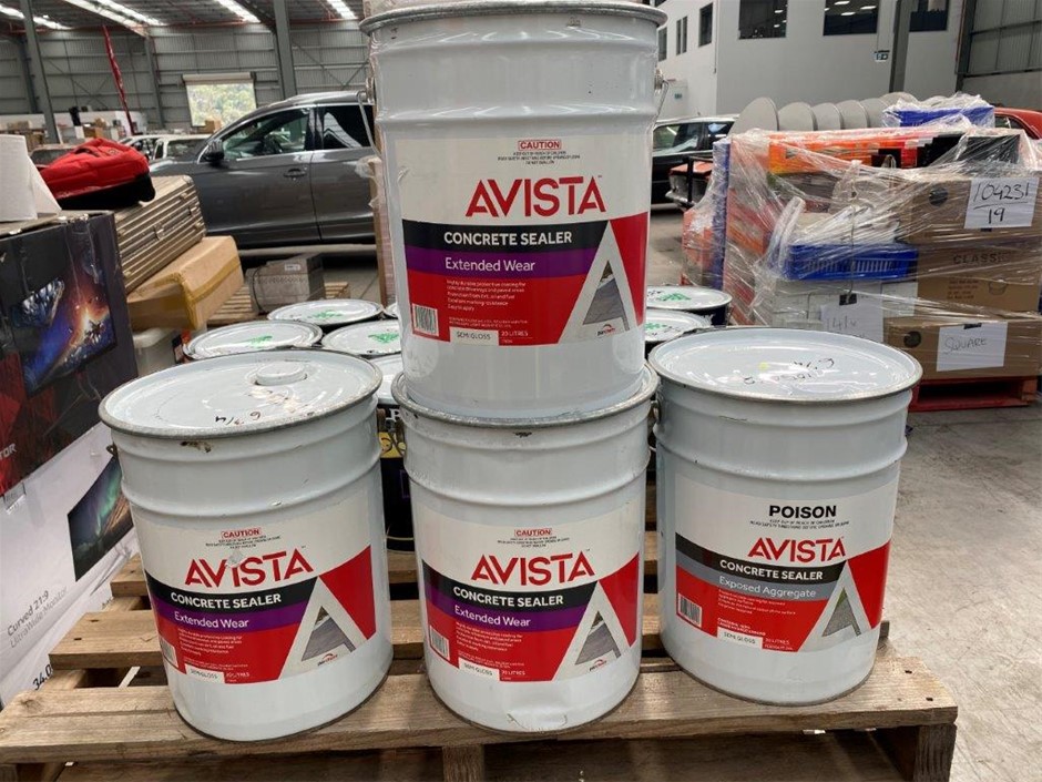 Qty 4 x Avista 20L Concrete Sealer Auction (00063017669) Grays Australia