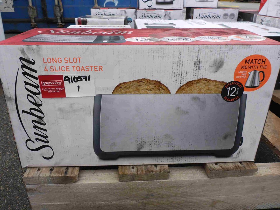 Sunbeam TA4540 Long Slot 4 Slice Toaster Auction (00019018749) Grays
