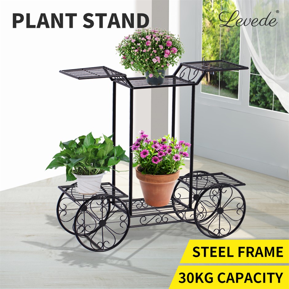 Levede Plant Stand Out/Indoor Metal Flow