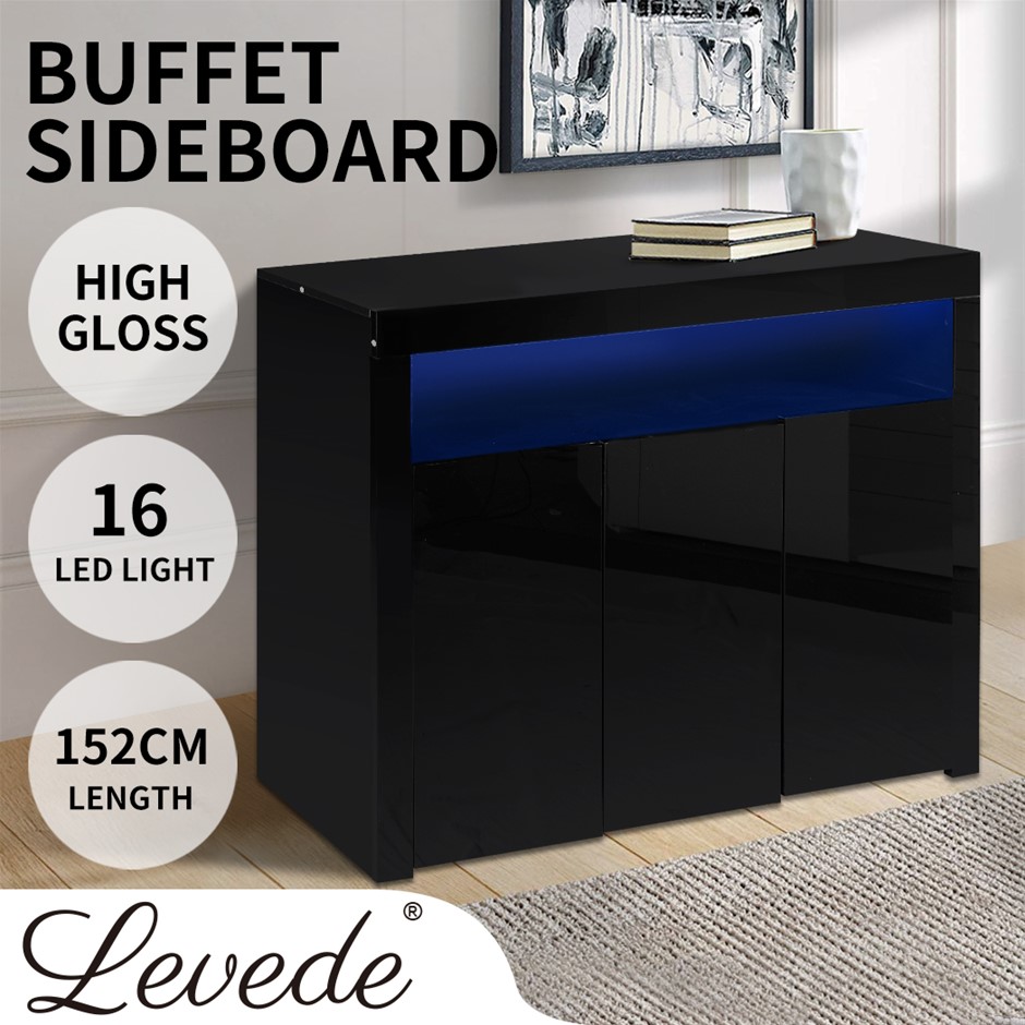 Black gloss buffet deals sideboard