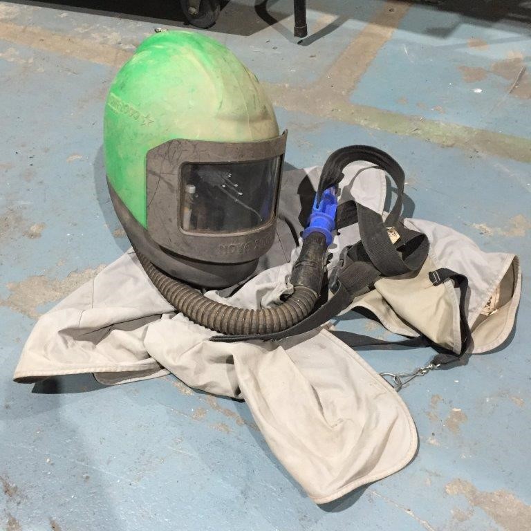 Nova 2000 Blast Helmet Respirator Hood For Abrasive Blasting Auction 0440 3017877 Grays Australia