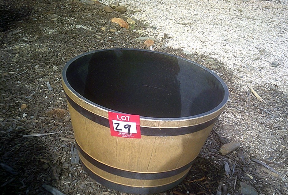 Plastic ornamental wine barrel 400mm high x 620mm diameter Auction