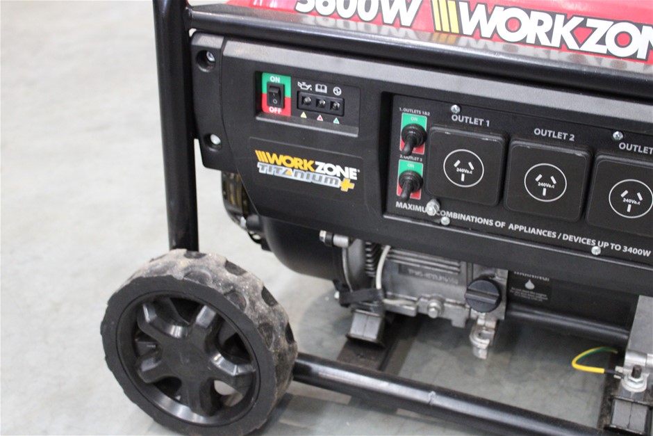 3600w Workzone Titanium Generator Auction (00289019103) Grays Australia