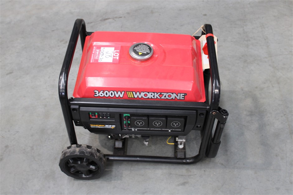 3600w Workzone Titanium Generator Auction (0028-9019103) | Grays Australia