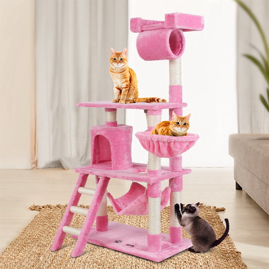 Pink cat scratching clearance post