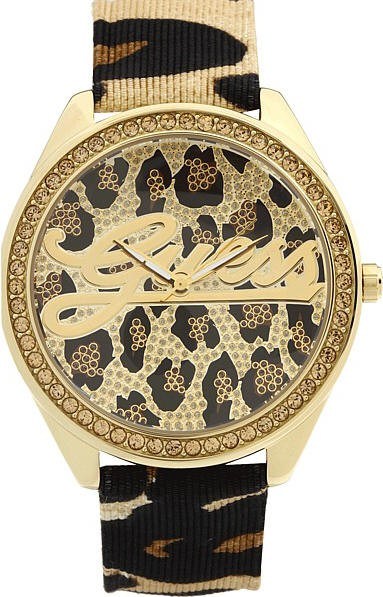 Buy Women s Guess 25th Anniversary Signature Leopard Print Watch U85089L1 Grays Australia