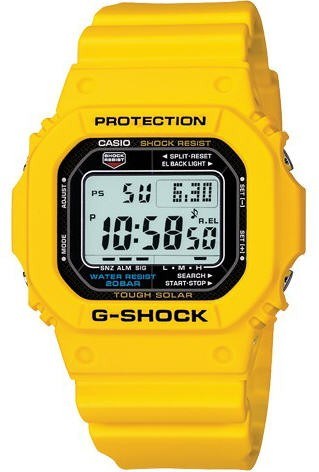 Yellow Casio G-Shock Solar Power Watch G