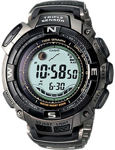 Buy Titanium Casio Protrek Solar Power Watch PRG 130T 7V Grays