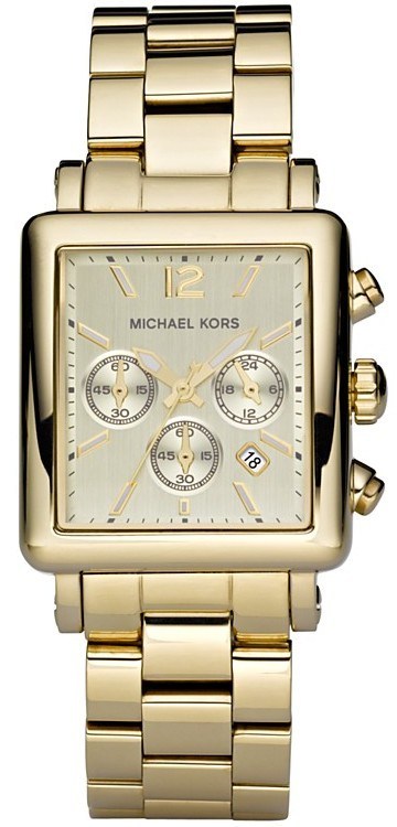 Michael kors deals watch square gold