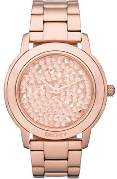 Women's DKNY Rose Gold Tone Crystallized
