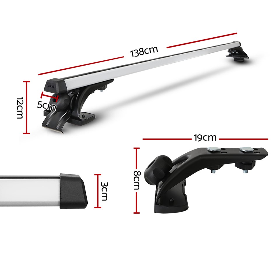 Buy Universal Car Roof Rack Cross Bars Aluminium Adjustable Brackets