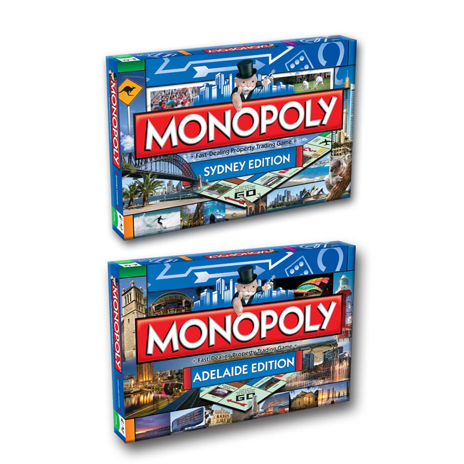 2PK Monopoly Board Game Sydney & Adelaid