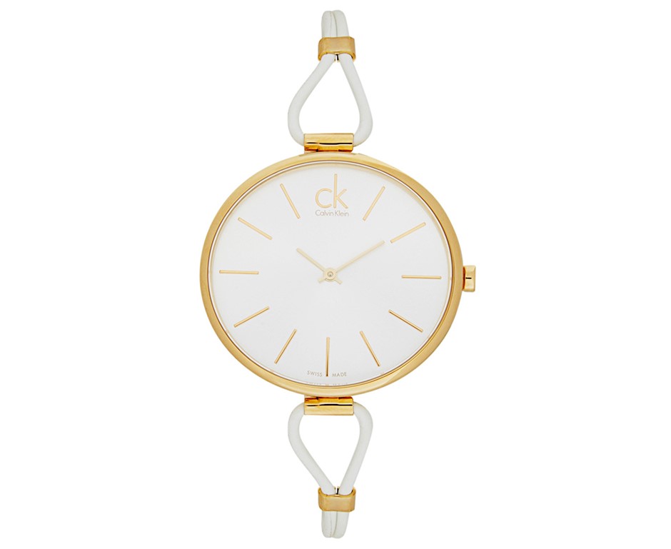 Calvin Klein Women's 38mm Selection Leat
