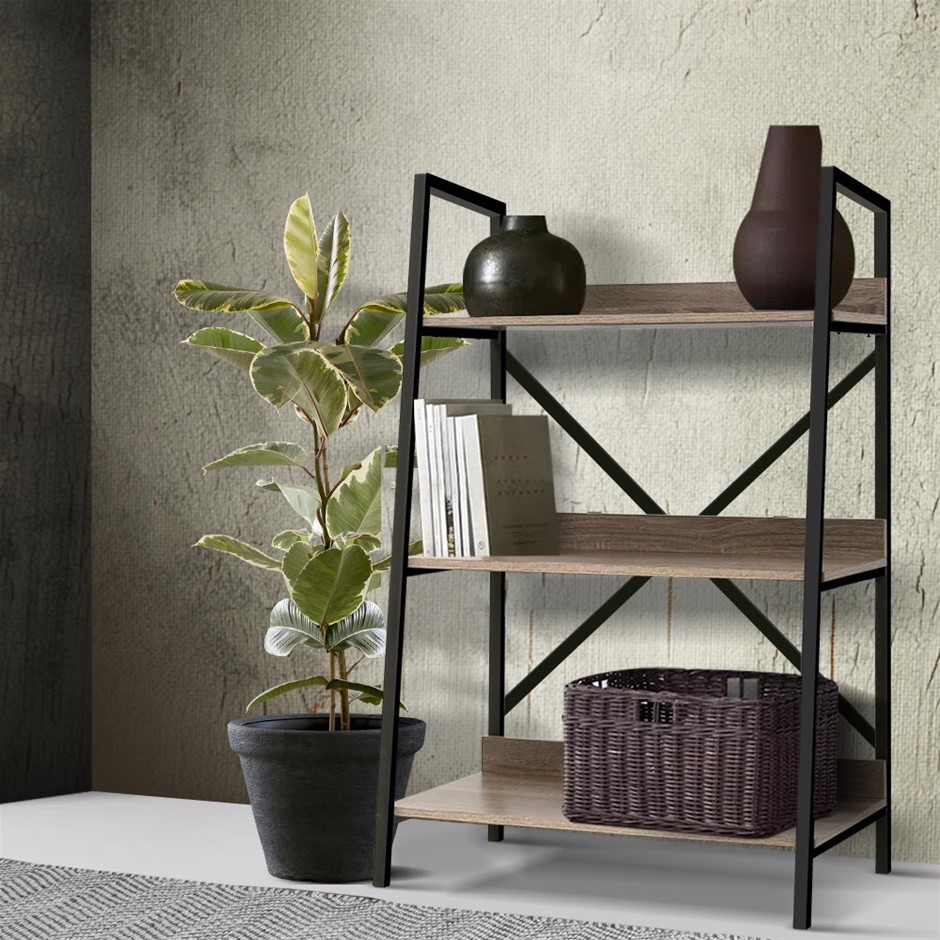 Artiss Bookshelf 3Tier Metal Bookcase Bo