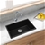 680x440x220mm Black Single Bowl Granite Quartz Stone Kitchen/Laundry Sink