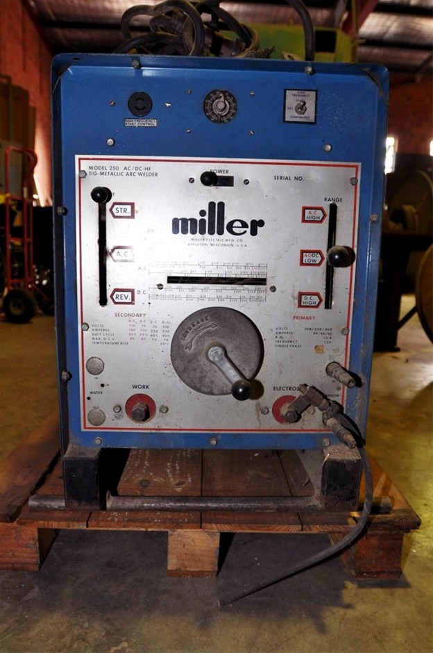 Welder Miller Model 250 AC / DCHF Tig Metallic Arc Welder S/n