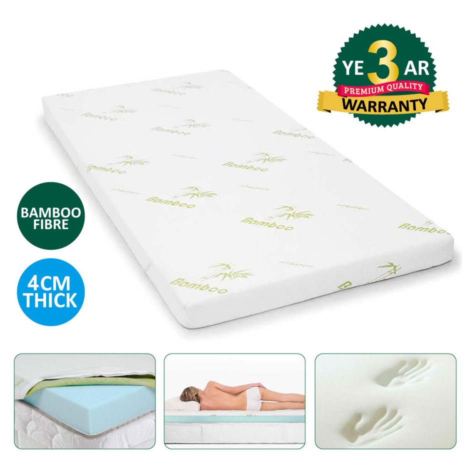 Memory Foam Mattress Topper with Bamboo 