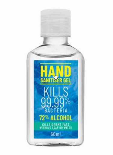 60ml Hand Sanitizer Gel 72% Alcohol