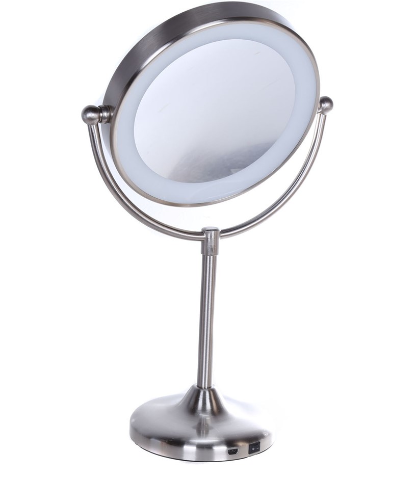 2 x FEIT Electric Rechargeable LED Vanity Mirror. N.B. Missing Micro