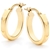9ct Yellow Gold Square Hoop Earrings with Heart Relief (15mm)