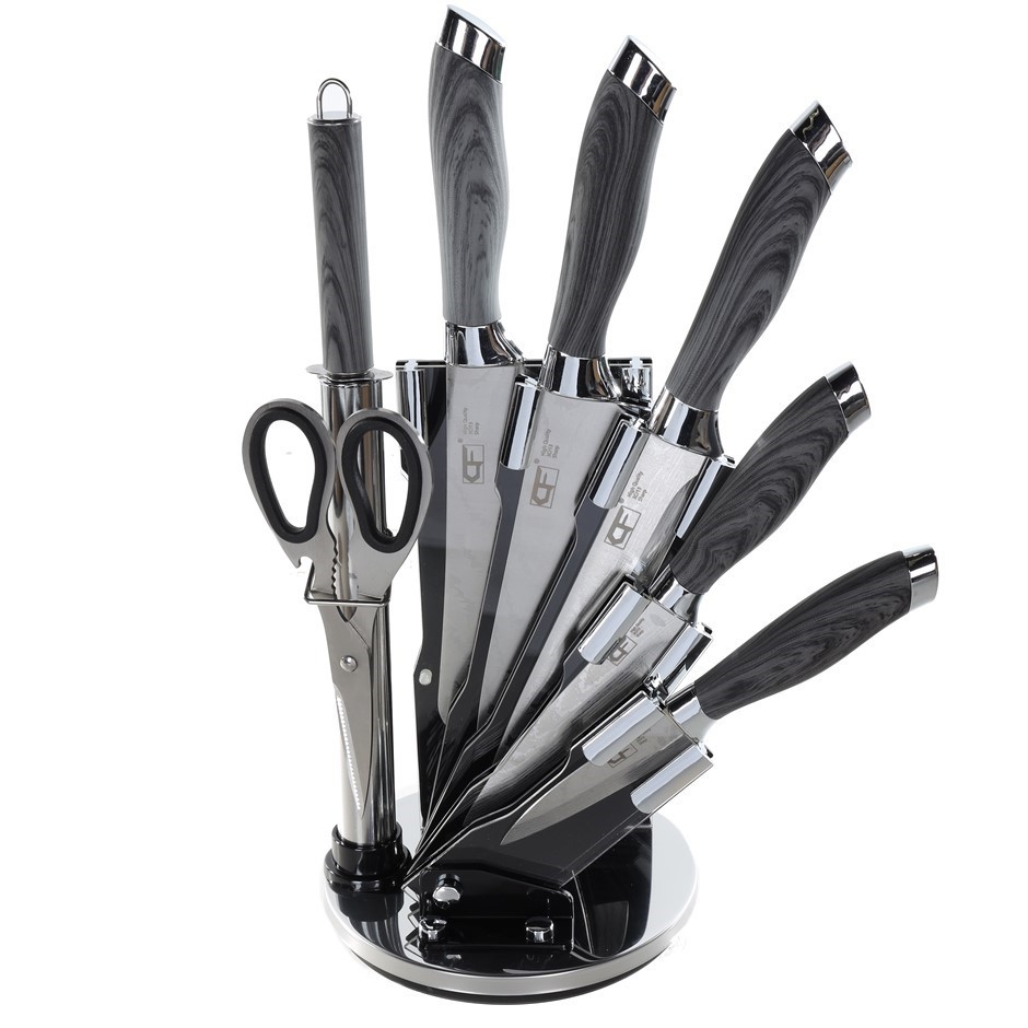 CF 8pc Kitchen Knife Set Comprising 8`` Chef Knife, 8`` Bread Knife, 8