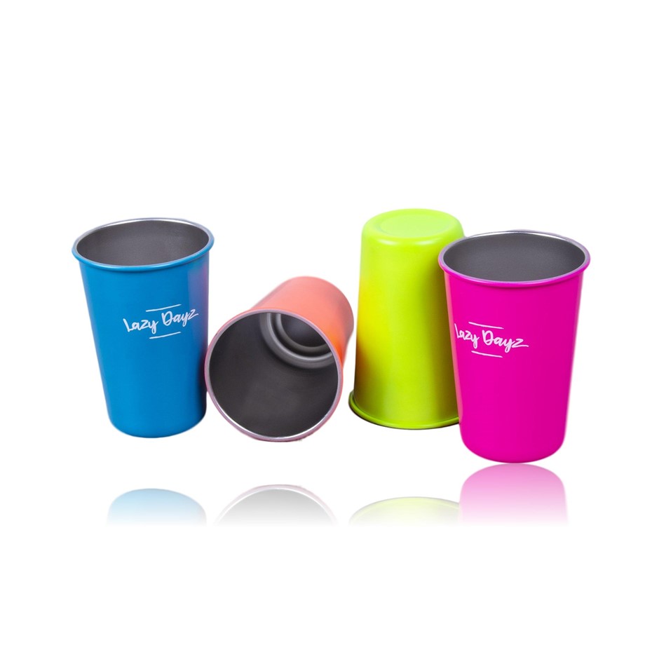 4pk 12oz Stainless Steel Cup Beach Picni