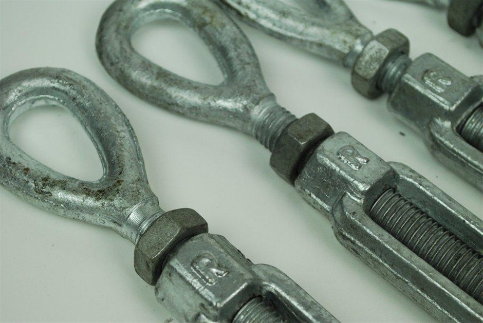 4 x Galv. Turnbuckles, 16mm x 500mm, Jaw & Eye c/w Lock Nuts. Buyers