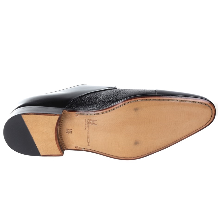 MORESCHI Men`s Nancy Shoes, Size 8 US, Leather, Black, RRP $750. Buyers ...