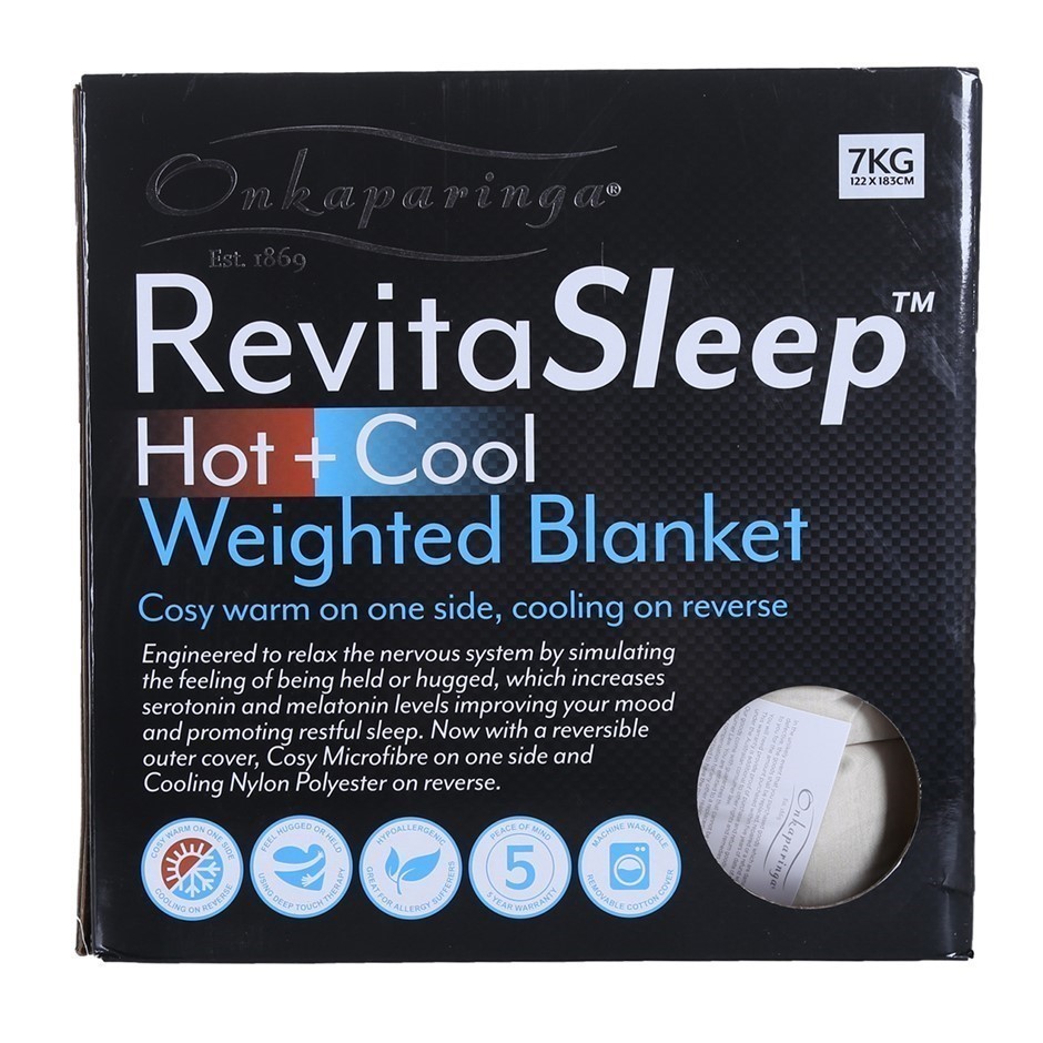 ONKAPARINGA Revita Sleep Hot + Cool Weighted Blanket, 7kg. (SN:CC71104