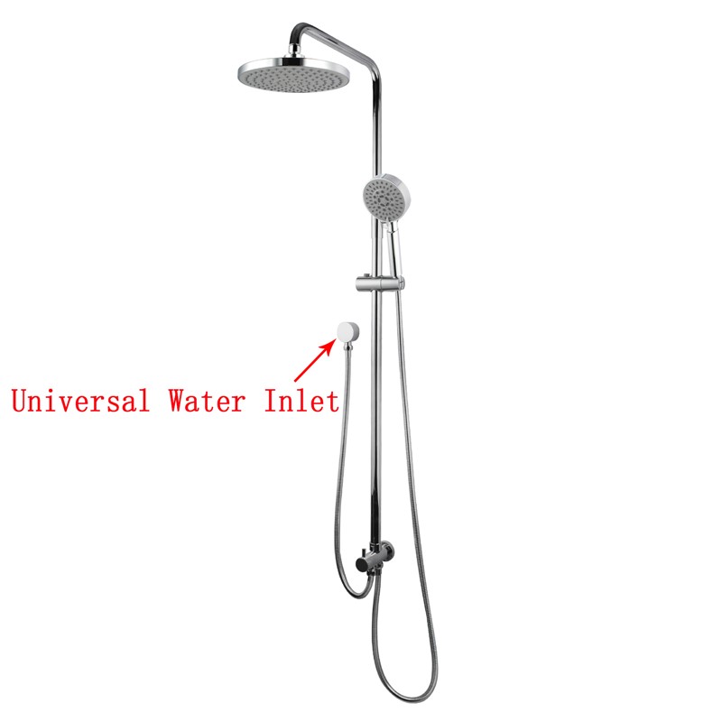 Buy 200mm Round Twin Shower Station Universal Water Inlet with Handheld