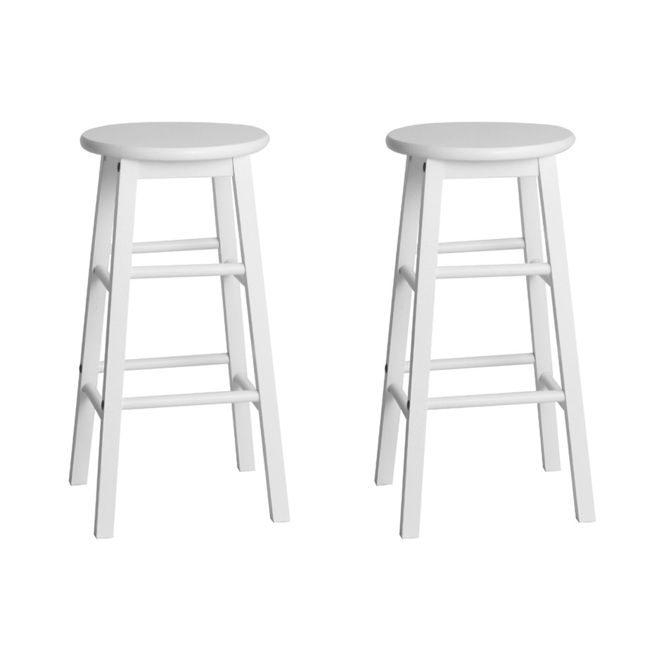 Artiss 2 x Wooden Bar Stools Dining Chai