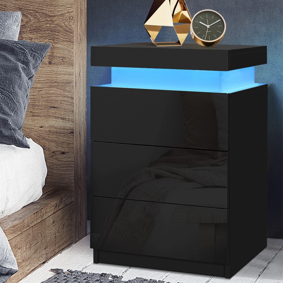 Artiss Bedside Tables Side Table 3 Drawe