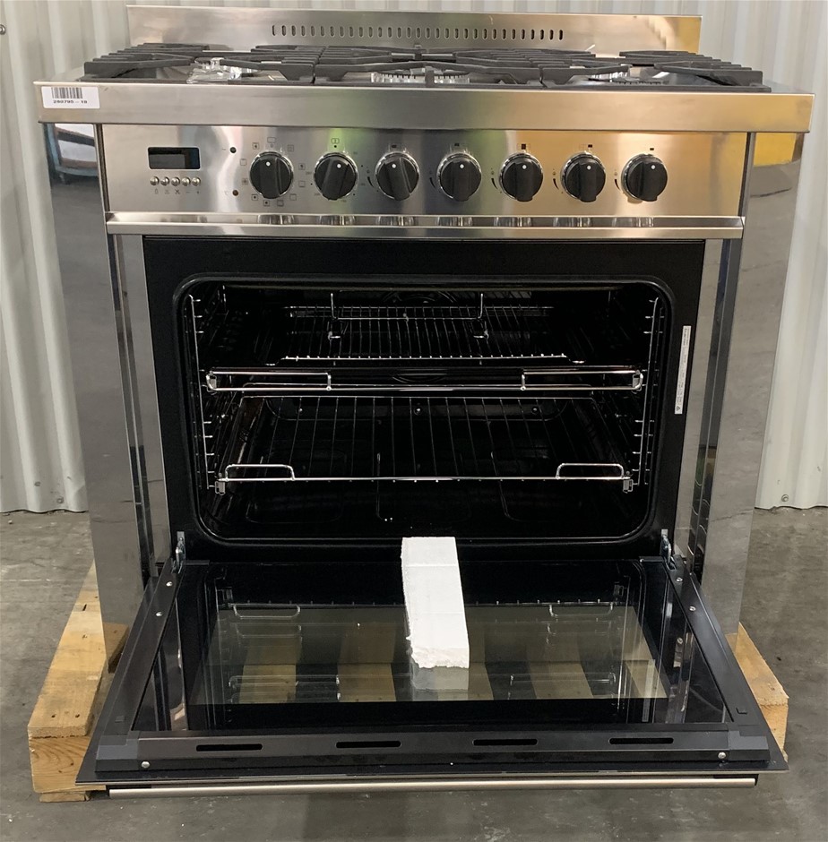 Kleenmaid OFS9020 90CM Freestanding Dual Fuel Oven + 5 Gas Burners
