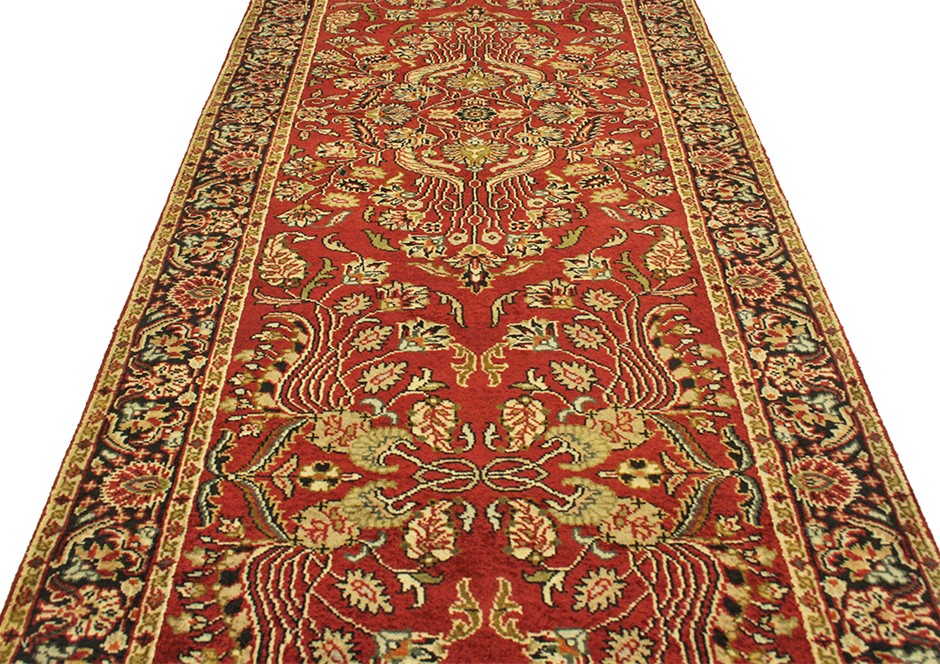 Hand Made Pure Wool Very Fine Jaipur Rug, Size 81 x 449 cm Auction