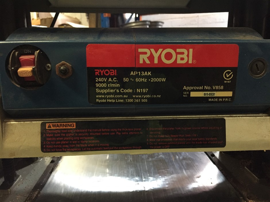 Ryobi thicknesser for deals sale