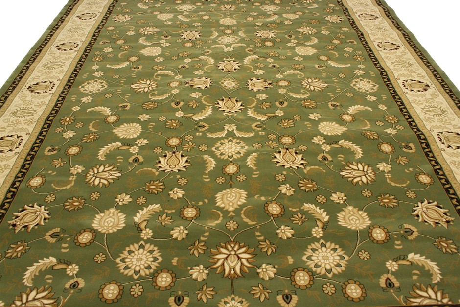 Machine Made Rug Green Oriental Rug , Size 200 x 290 cm Auction